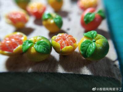 粘土水果,简单粘土的100种做法水果