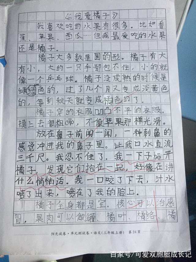 好吃的水果苹果作文,好吃的水果作文二年级