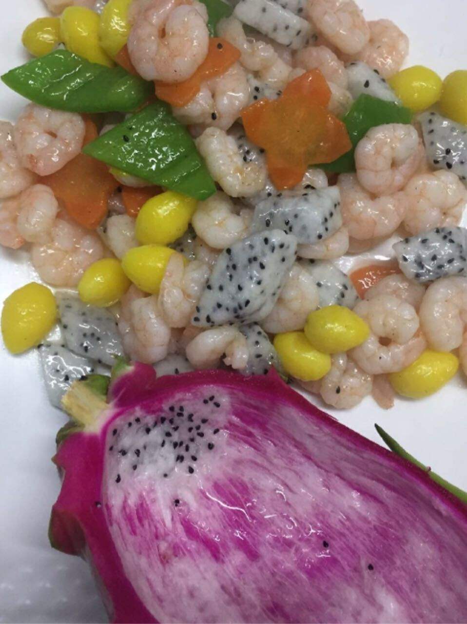 火龙果炒虾,水果炒肉的菜谱大全